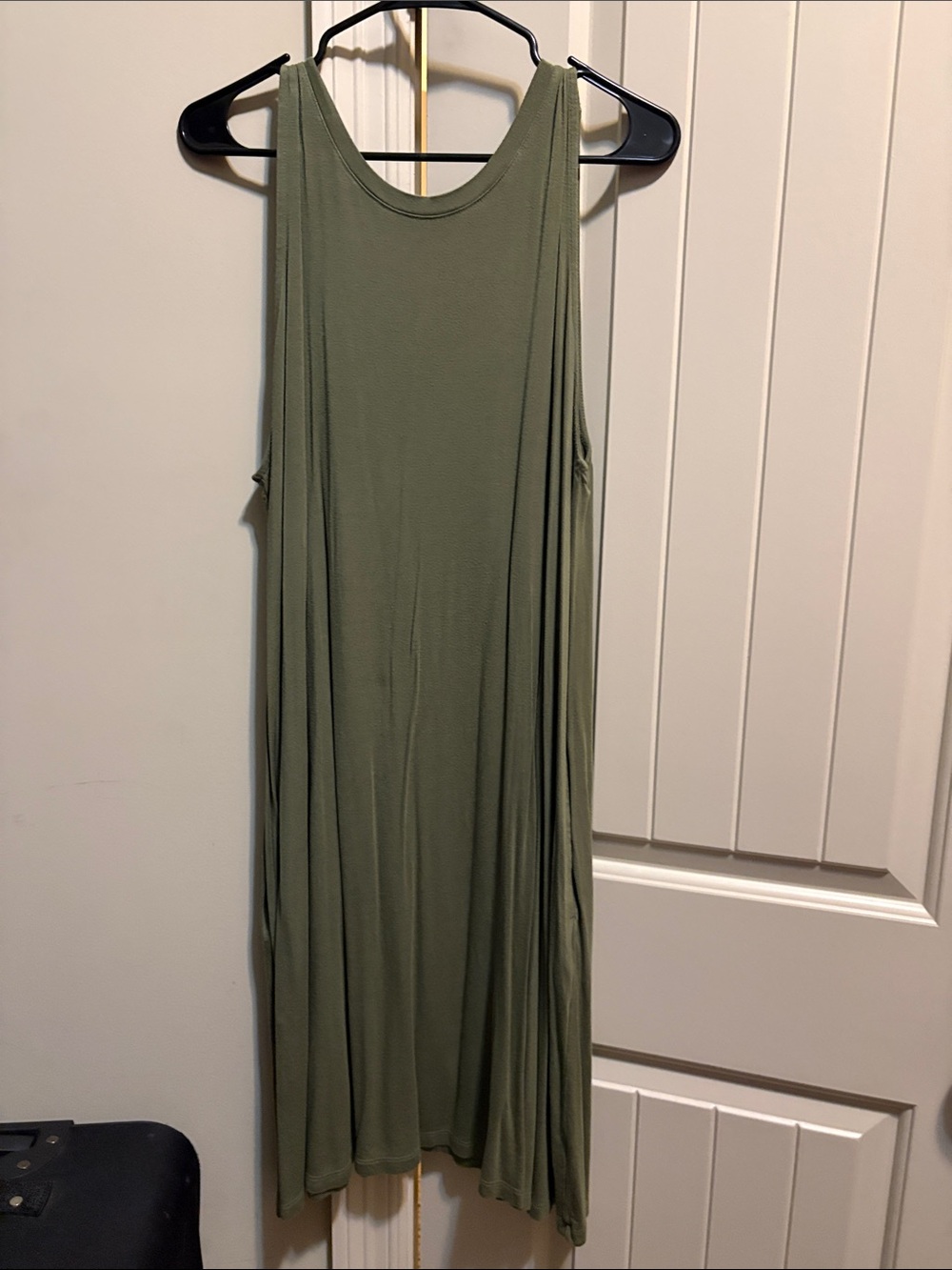 Time and Tru Olive Sleeveless Flow Maxi Dress